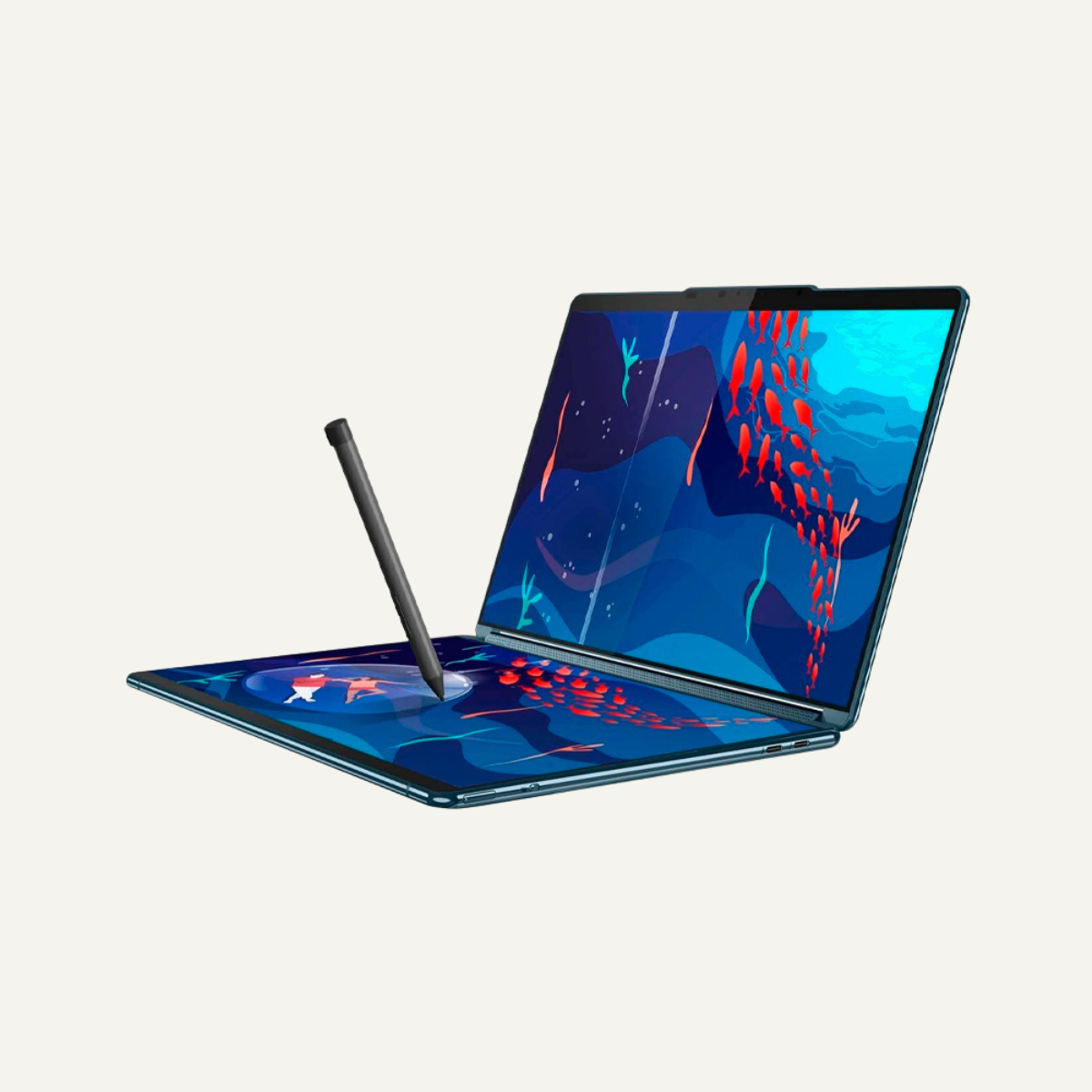 Notebook Lenovo Yoga Book 9 13IRU8, 2 x 13.3" 2.8K OLED Touch, Core i7-1355U 1.7/5.0GHz