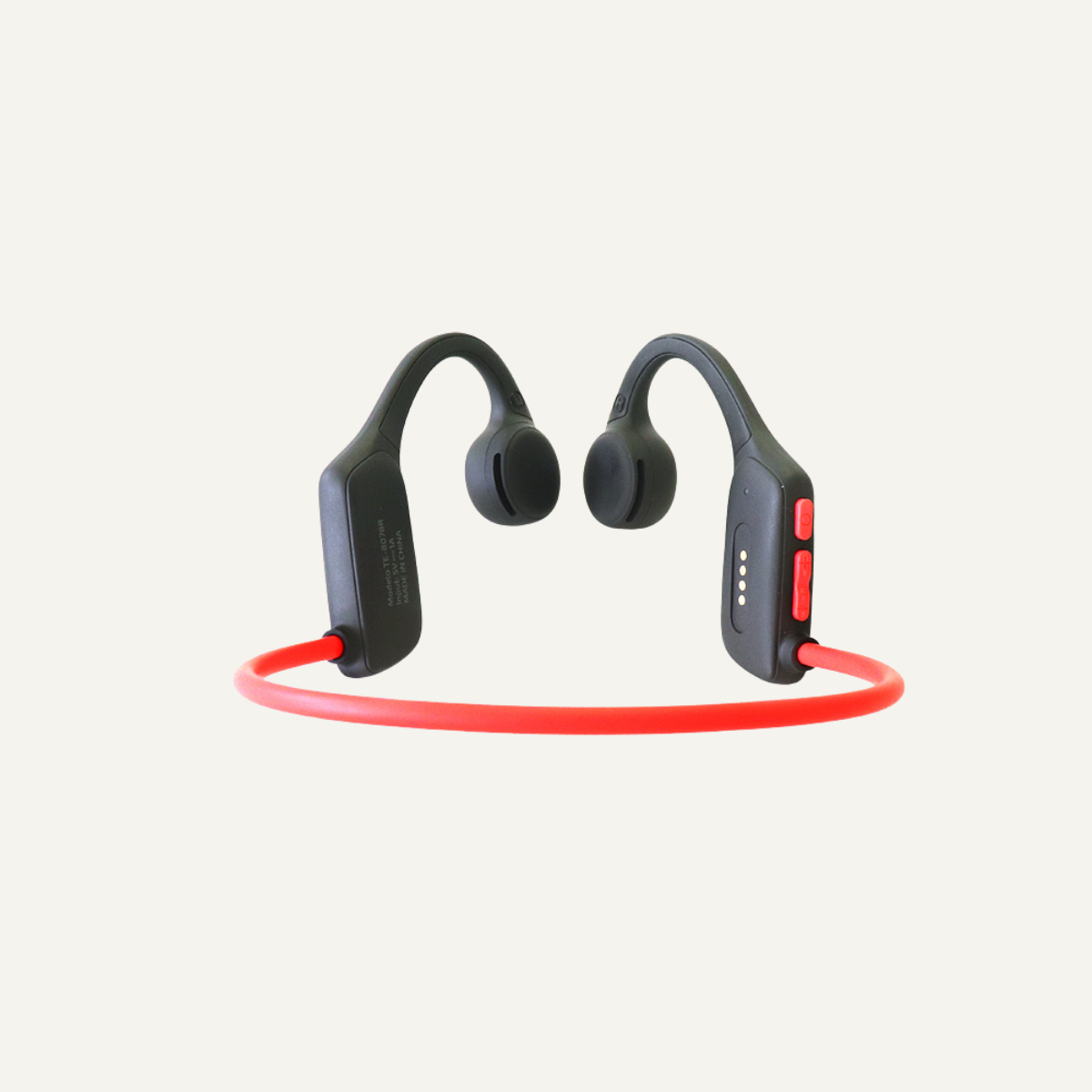 Audífono de conducción de aire TEROS TE-8078R, bluetooth, rojo /gris