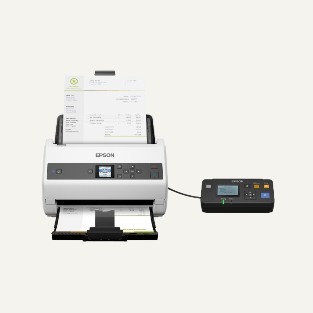 Escáner de documento Epson WorkForce DS-870, 600dpi, 65 ppm / 130 ipm, ADF.