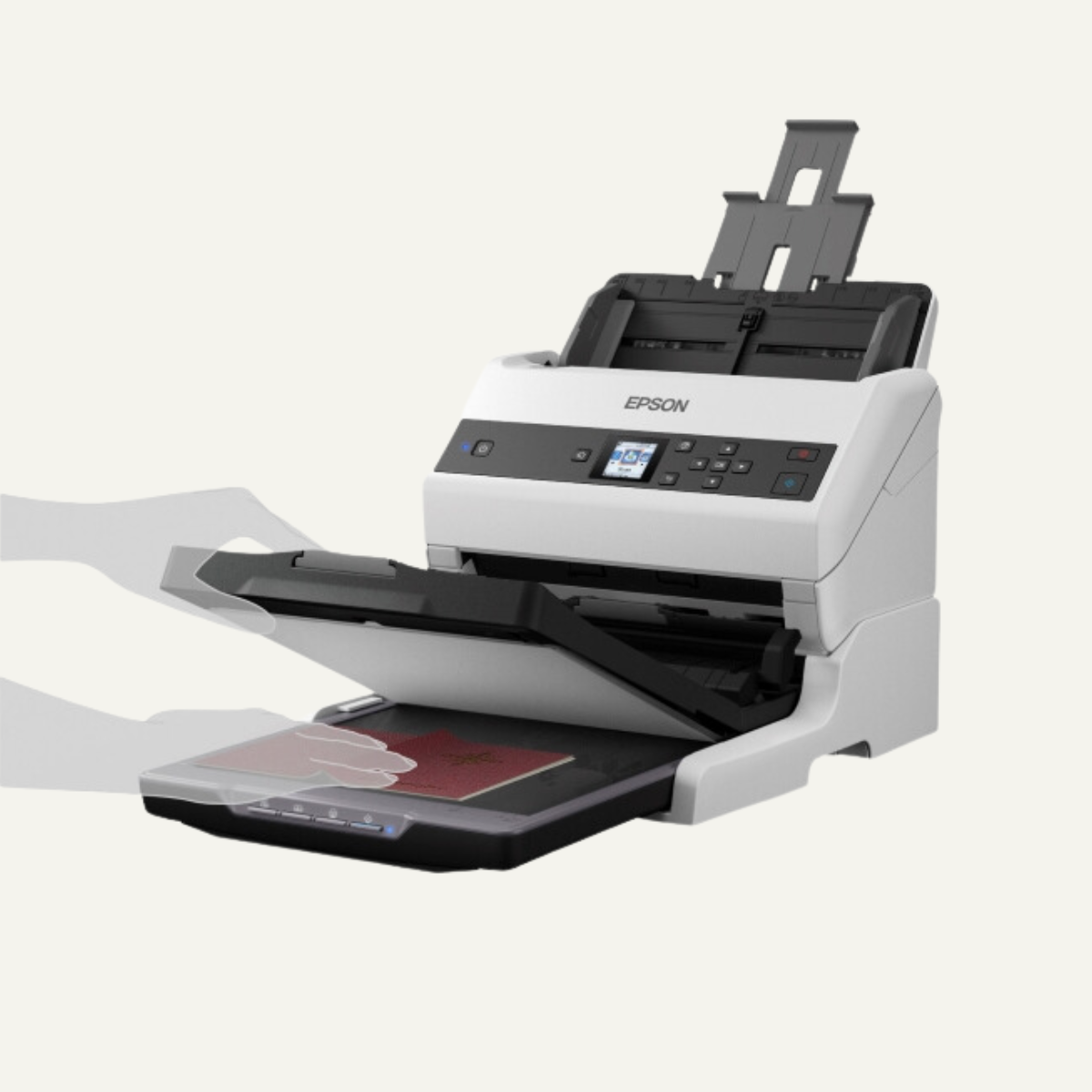 Escáner de documento Epson WorkForce DS-870, 600dpi, 65 ppm / 130 ipm, ADF.